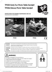 TP active fun TP285 Early Fun Picnic Table Sandpit Anleitung Zur Montage, Wartung Und Gebrauch
