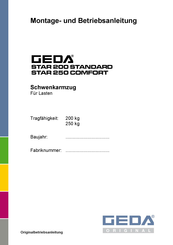 GEDA STAR 200 STANDARD Betriebsanleitung