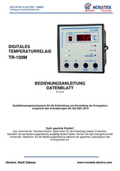 Novatek-electro TR-100M Bedienungsanleitung