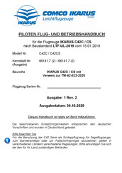 comco ikarus C42 Serie Piloten Flug- Und Betriebshandbuch