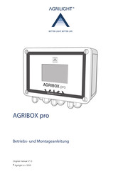 Agrilight AGRIBOX pro Betriebs- Und Montageanleitung