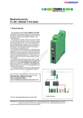 Phoenix Contact FL MC 10BASE-T/FO G850 Handbuch