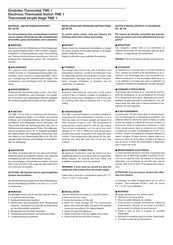 Helios TME 1 Montage- Und Betriebsvorschrift