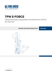 DINI ARGEO TPW E-FORCE Betriebs- Und Wartungsanleitung
