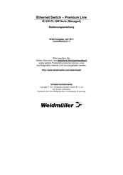 Weidmuller Premium Line IE-SW-PL16M-14TX-2ST Bedienungsanleitung