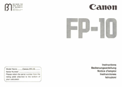 Canon FP-10 Bedienungsanleitung