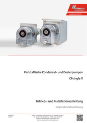 Bühler technologies CPsingle 1l Betriebs Und Installationsanleitung