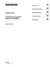 Siemens SIMATIC RTLS4040T Betriebsanleitung