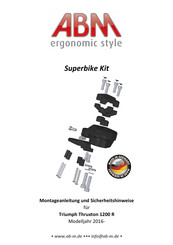 ABM ergonomic style Superbike Montageanleitung Und Sicherheitsvorschriften