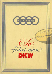 AUTO UNION DKW 3-6 1958 Handbuch