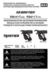 Max Twintier RB441T Bedienungsanleitung Und Sicherheitsanweisungen
