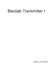 Bang & Olufsen Beolab Transmitter 1 Handbuch