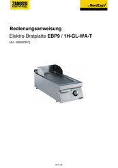 Zanussi Professional EBP9 / 1H-GL-WA-T Bedienungsanweisung