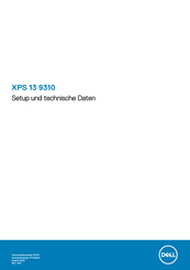 Dell XPS 13 9310 Einrichtung Und Technische Daten
