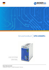 Bicker Elektronik UPSI-2406DP2 Benutzerhandbuch
