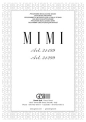 Gessi MIMI 31199 Installationsanleitung
