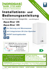 nordgas Aqua-Star 34 Installations- Und Bedienungsanleitung