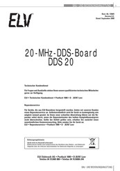 elv DDS 20 Bau- Und Bedienungsanleitung