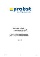 probst QUICKJET QJ-600-E Betriebsanleitung