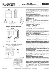 System Sensor R5A-RF Installations- Und Wartungsanweisungen