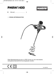 PrimAster PMRW1400 Originalbetriebsanleitung