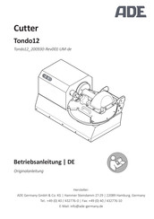 ADE Tondo12 Betriebsanleitung