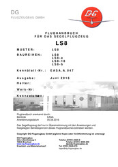 DG Flugzeugbau LS8-b Flughandbuch