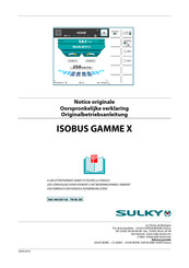 Sulky ISOBUS GAMME X Originalbetriebsanleitung