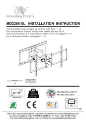 Mounting Dream MD2298-XL Installationsanweisungen