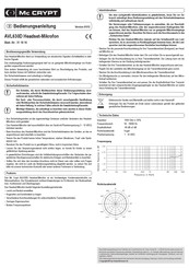 Mc Crypt AVL630D Bedienungsanleitung