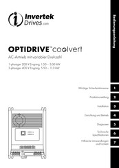 Invertek OPTIDRIVE coolvert CV-220120-1FHP Bedienungsanleitung