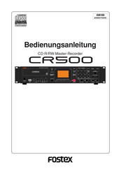Fostex CR500 Bedienungsanleitung