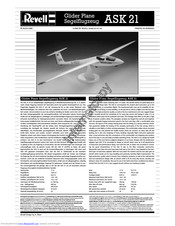 REVELL Glider Plane Segelflugzeug ASK 21 Montageanleitung
