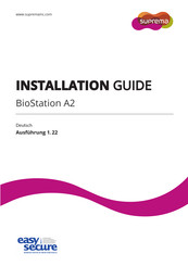 suprema BioStation A2 Installationsanleitung