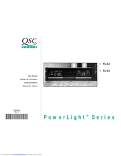 QSC Audio PL-3.4 Bedienhandbuch