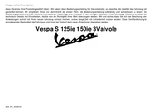 VESPA S 150ie Bedienungsanleitung
