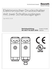 Bosch REXROTH HEDE10-30/600/2/-Ga-K35-V Betriebsanleitung