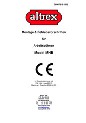 Altrex MHB 60 Montage & Betriebsanleitung