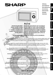 Sharp R-216 Bedienungsanleitung Mit Kochbuch