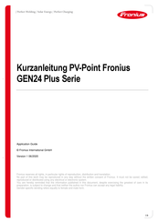 Fronius GEN24 Plus Serie Kurzanleitung