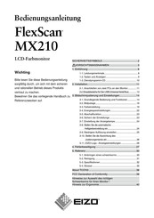 Eizo FlexScan MX210 Bedienungsanleitung
