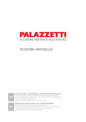 Palazzetti Ecofire Michelle Serie Installations, Bedienungs Und Wartungsanleitungen