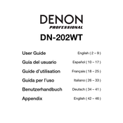 Denon Professional DN-202WT Benutzerhandbuch