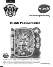 VTech nickelodeon Paw Patrol Mighty Pups Lernbuch Bedienungsanleitung