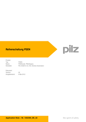 Pilz PSEN Serie Bedienungsanleitung