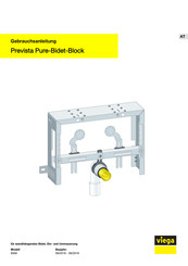 Viega Prevista Pure-Bidet-Block Gebrauchsanleitung