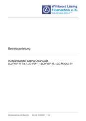 Willibrord Lösing Filtertechnik LCD-VSF-11 Betriebsanleitung