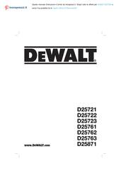 DeWalt D25762 Bersetzt Von Den Originalanweisungen