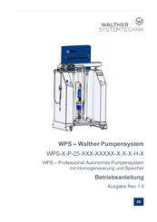 Walther Systemtechnik WPS P-25 Serie Betriebsanleitung