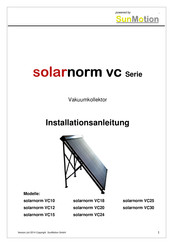 SunMotion solarnorm VC Serie Installationsanleitung